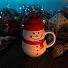 Кружка SNOWMAN с крышкой, белый, красный