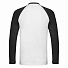 Футболка "Long Sleeve Baseball T", S, белый, черный
