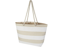 Florida пляжная эко-сумка из переработанного материала, сертифицированного по стандарту GRS, плотностью 270 г/м² 18L - Натуральный / Белый