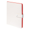 Ежедневник недатированный Stellar, А5, белый, кремовый блок  в линейку, с красным обрезом, белый, красный