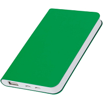 Универсальный аккумулятор "Silki" (5000mAh),зеленый, 7,5х12,1х1,1см, искусственная кожа,плас, зеленый