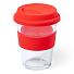 Стакан COLOR с силиконовой крышкой, красный