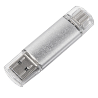 USB flash-карта ASSORTI OTG Type-C (16Гб), серебристый USB flash-карта ASSORTI OTG Type-C (16Гб), серебристый