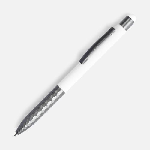 Ручка шариковая Digit Soft Touch со стилусом, белая