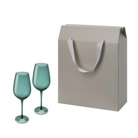 Подарочный набор 2 бокала для вина Capri в большом подарочном пакете