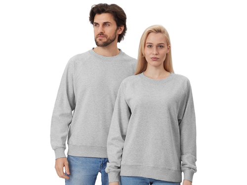 Свитшот оверсайз с рукавом реглан Belgrade, унисекс, серый меланж