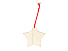 Деревянное новогоднее украшение JINGLE, звезда, натуральный