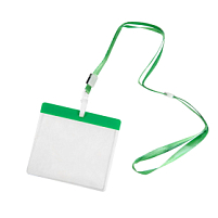 Бейдж с ланъярдом MAES, зеленый