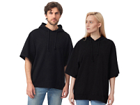 Худи оверсайз с коротким рукавом Warsaw унисекс, черный Худи оверсайз с коротким рукавом Warsaw унисекс, черный