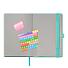 Ежедневник Alpha недатированный, бирюзовый/серый