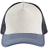 Бейсболка Blink, молочно-белая с синим (деним)