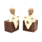Набор статуэток &amp;quot;Маленькие монахи&amp;quot;, Шоколадный/бежевый