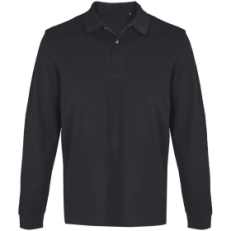 Рубашка поло унисекс с длинным рукавом Pacific LSL, черная