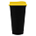 Стакан с крышкой Color Cap Black, черный с желтым