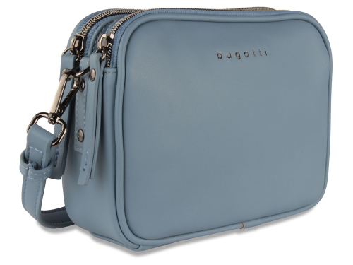 Сумка кросс-боди женская BUGATTI АЛМАТА | ALMATA, голубая, полиуретан, 21,5х6х15 см