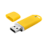 Флешка Shape с покрытием Софт Тач 16 GB, желтая
