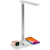Настольная лампа с беспроводной зарядкой Power Light, белая Настольная лампа с беспроводной зарядкой Power Light, белая