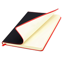 Блокнот A5 Blackjack в мягком переплёте, Черно-красный