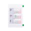 Календарь настольный на 2 года; сетка 26-27, зеленый, белый