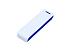 Флешка прямоугольной формы, оригинальный дизайн, двухцветный корпус, 64 Гб, синий/белый