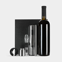 Винный набор Veritas, черный с серебристым Винный набор Veritas, черный с серебристым