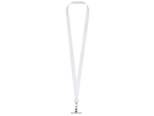 Ланъярд 2 см под сублимацию с трендовым карабином и металлическим держателем для телефона, серебристый