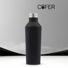 Термобутылка E-shape софт-тач (черный)