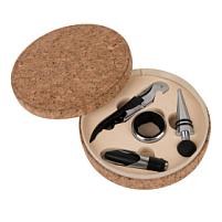 Набор для вина CORK (4 предмета), бежевый Набор для вина CORK (4 предмета), бежевый