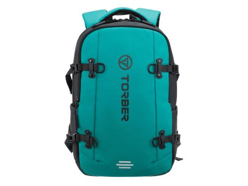 Рюкзак спортивный TORBER ЭКСТРИМ 18, зелёный/чёрный, 31 х 12 х 46 см, 17л