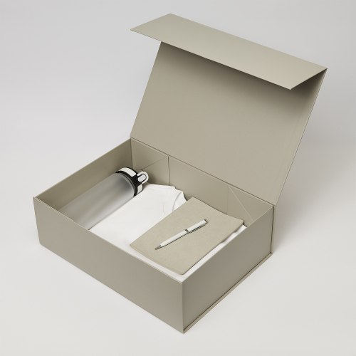 Набор с одеждой Раст Нео (Rust Neo) (футболка, бутылка, ежедневник, ручка), белый, M/L