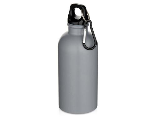 Oregon одностенная бутылка для воды с карабином, изготовленная из нержавеющей стали, сертифицированной по стандарту RCS, объемом 400 мл - Серый