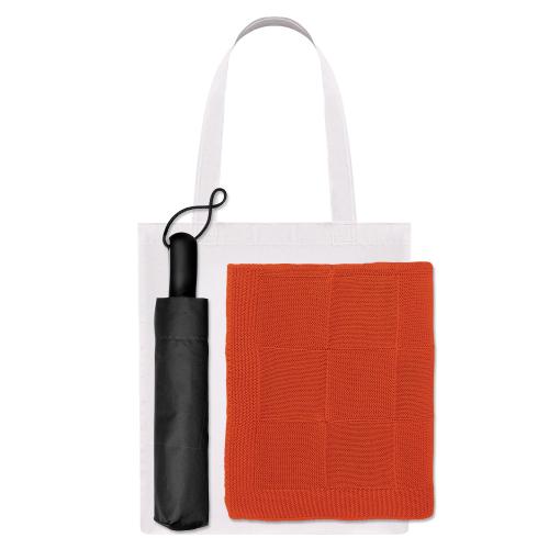 Подарочный набор Levante, оранжевый (зонт, плед, шоппер)