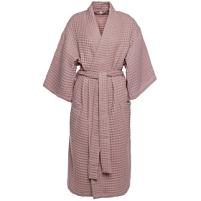 Халат вафельный женский Boho Kimono, пыльно-розовый