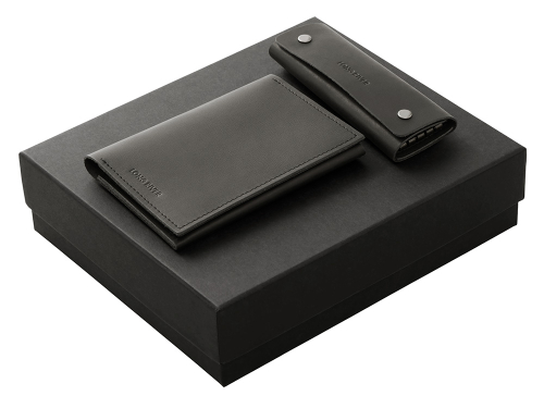 Подарочный набор Long River: обложка для паспорта, ключница, черная коробка