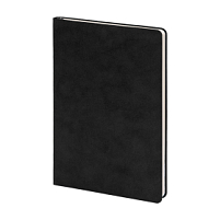 Бизнес-блокнот ALFI, A5, черный, мягкая обложка, в линейку, черный