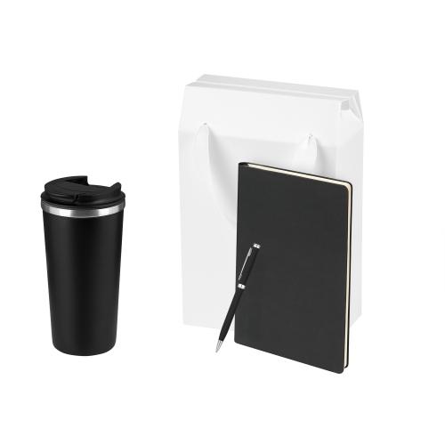 Подарочный набор Палермо (Palermo), черный (термокружка, ежедневник, ручка)
