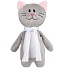 Мягкая игрушка Beastie Toys, котик с белым шарфом