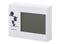 Настольные электронные мультифункциональные часы Rotatio с подсветкой, белый (уф печать)