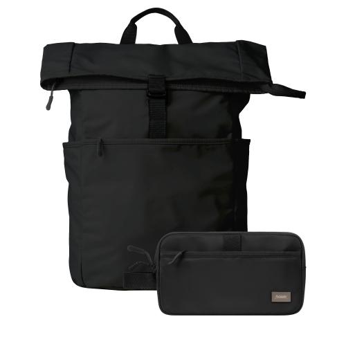 Подарочный набор Бостон (Boston) рюкзак + дорожная косметичка, черный