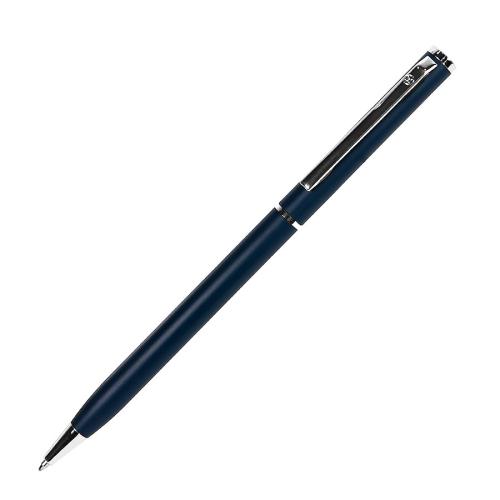 Ручка шариковая SLIM, темно-синий, серебристый