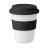 Стакан с крышкой из силикона, черный