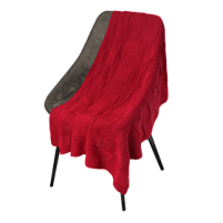 Плед Cella вязаный, красный (без подарочной коробки)