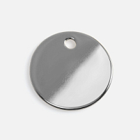 Шильдик металлический Alfa Sirkel, серебристый глянцевый