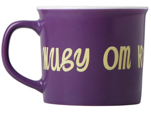 Матовая кружка Nancy 360 мл цветная снаружи, белая внутри, фиолетовый с УФ-печатью DTF