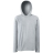 Футболка LONG SLEEVE HOODED T 160, серый меланж