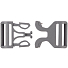 Застежка-пряжка Fibbia, серая