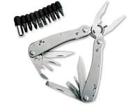 Мультитул Stinger, 105x50 мм, 16 функций, сталь, серебристый, 10 насадок и нейлоновый чехол Мультитул Stinger, 105x50 мм, 16 функций, сталь, серебристый, 10 насадок и нейлоновый чехол