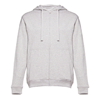 Толстовка мужская с капюшоном на молнии AMSTERDAM 320, серый меланж