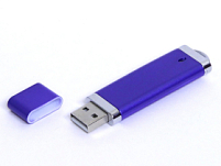 USB-флешка промо на 32 Гб прямоугольной классической формы, синий USB-флешка промо на 32 Гб прямоугольной классической формы, синий