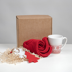 Набор подарочный CHARM: кружка, носки, две игрушки; красный/белый, красный